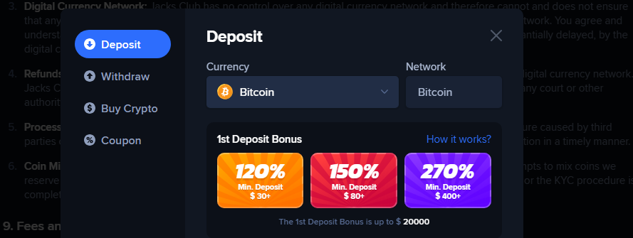 jack club bonus